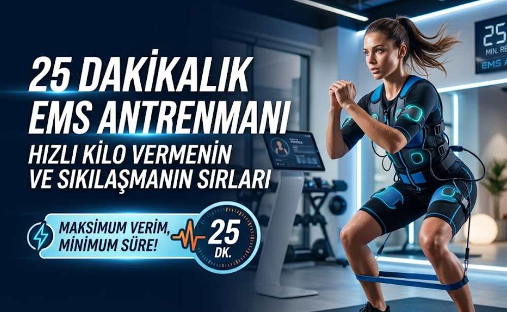 25 Dakikalık EMS Antrenmanı ile Hızlı Kilo Vermenin ve Sıkılaşmanın Sırları 25 Dakikalık EMS Antrenmanı ile Hızlı Kilo Vermenin ve Sıkılaşmanın Sırları